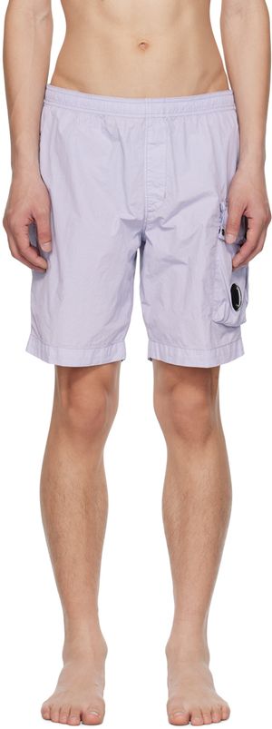 C.P. Company Blue Garment-Dyed Swim Shorts