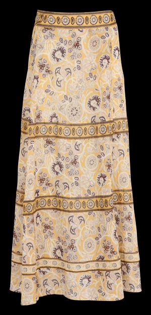 Ba&sh - Jupe longue en coton imprimé - Taille 2 - Jaune