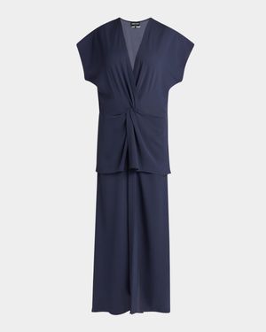 Tiered Soft Silk Gown