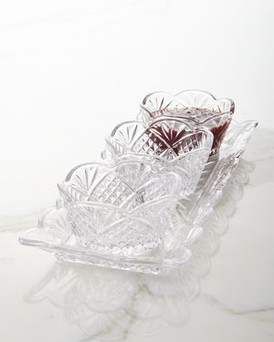 4-Piece Crystal Relish Server