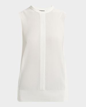 Stripe Knit Crewneck Vest