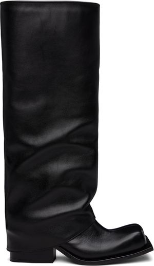 FIDAN NOVRUZOVA Black Havva Chunky Heel Tall Boots