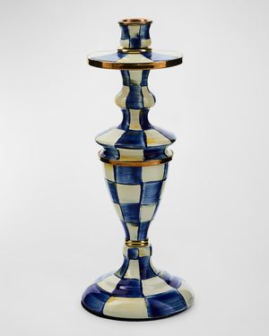 Royal Check Medium Pillar Candlestick