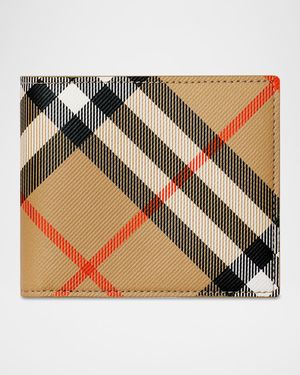 Men's Check Bifold Wallet
