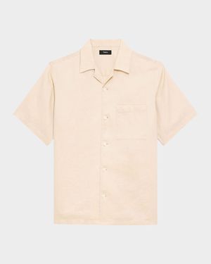 Men's Noll Linen Camp-Collar Shirt