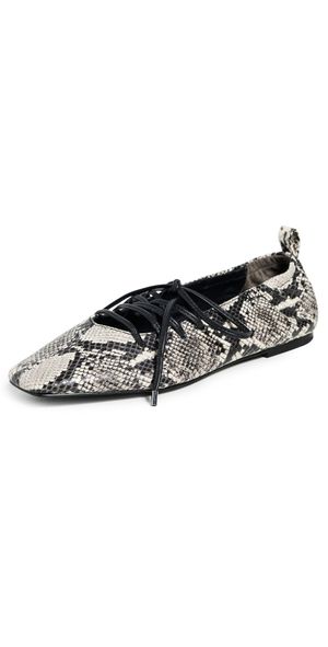 rag & bone Sophia Ballet Flats White Snake 39.5