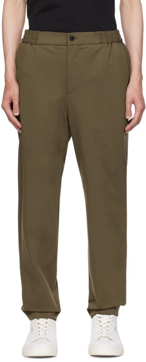 Hugo Khaki Elasticized Trousers