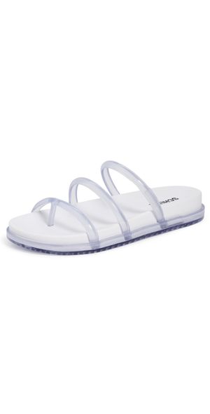 Schutz Polly Sporty Jelly Sandals White 6