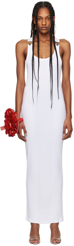 Jean Paul Gaultier White 'The Strapped' Maxi Dress
