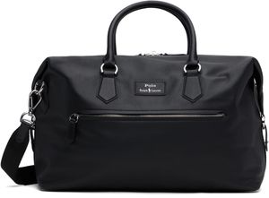 Polo Ralph Lauren Black Smooth Leather Large Duffle Bag
