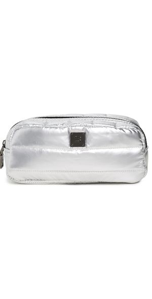 Think Royln Touch-Up Carry All Essentials Cosmetic Bag Pearl Silver One Size