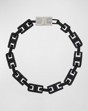 Men's Enamel G-Cube Necklace