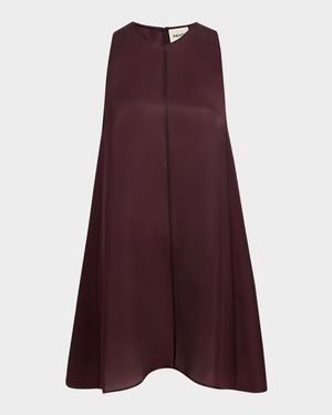 Clay Silk A-Line Shift Dress