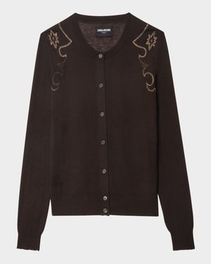 Missya Western Strass Cashmere Cardigan