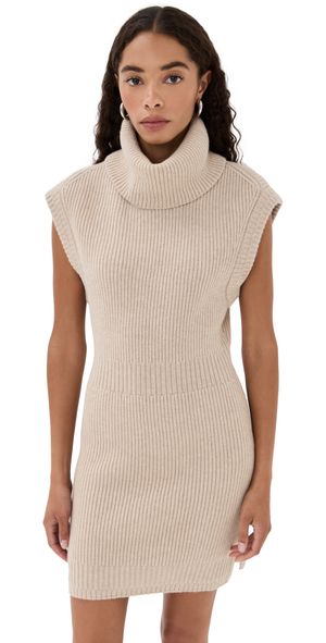 SIMKHAI Albanie Mini Dress Oatmeal S