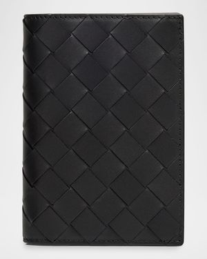 Men's Intrecciato Leather Passport Case