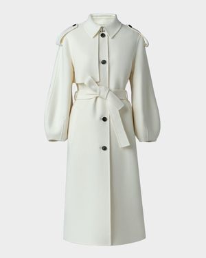 Ceyla Belted Handmade Double-Face Virgin Wool Coat