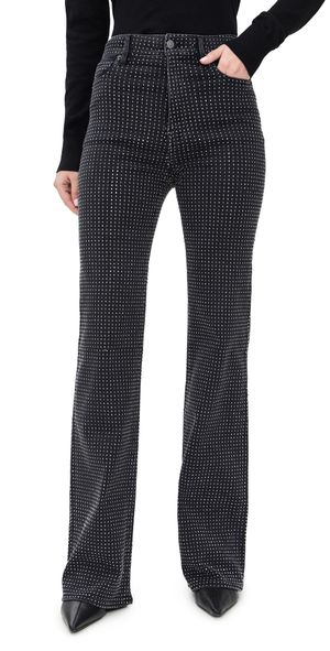 Veronica Beard Jean Crosbie High Rise Wide Leg Pants Washed Onyx 25