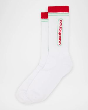 Men's Logo-Printed Sport Crew Socks
