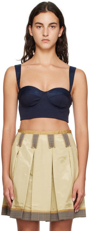 Moschino Navy Inside Out Tank Top