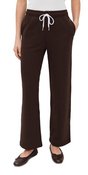 Polo Ralph Lauren Arctic Fleece Knit Ankle Open Bottom Sweatpants Circuit Brown S