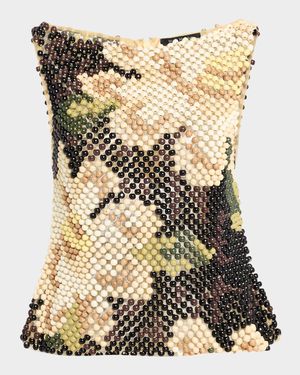 Floral Wooden Bead Top