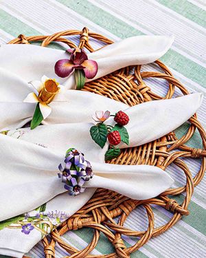 Meadow Walk Floral Napkin Rings, Set of 4