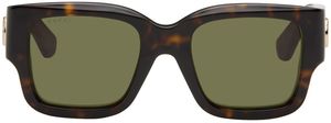 Gucci Lunettes de soleil carrées brunes