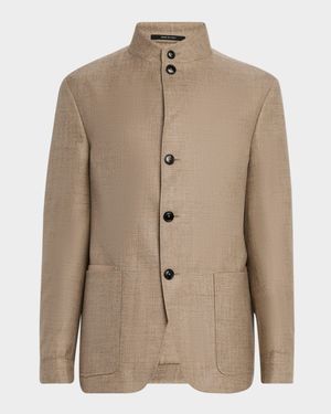 Men's Cashmere-Blend Basketweave Blazer