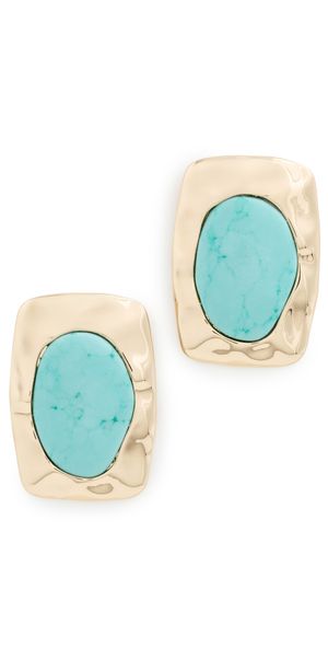 Ettika Hidden Treasure Earrings in Turquoise Turquoise One Size