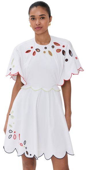 Rosie Assoulin Scalloped Buttercup Dress White Multi 2