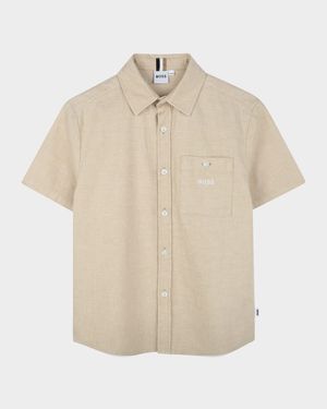 Boy's Logo Pocket Short-Sleeve Polo Shirt, Size 4-5