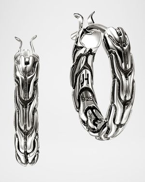 Sterling Silver JH Essential Hoop Earrings, 14mm