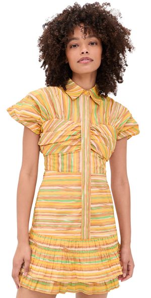 ALEXIS Lera Dress Lemon Stripe XL