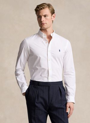 Polo Ralph Lauren - Chemise col américain en coton mélangé - Taille XL - Blanc