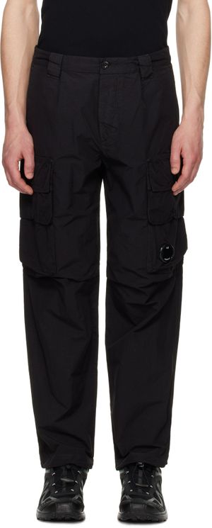 C.P. Company Black Flatt Nylon Cargo Pants