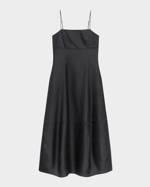 Sleeveless Silk-Twill Dress