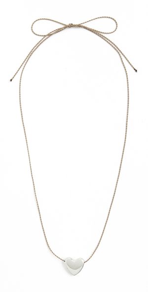 Annika Inez Small Heart Necklace Silver One Size