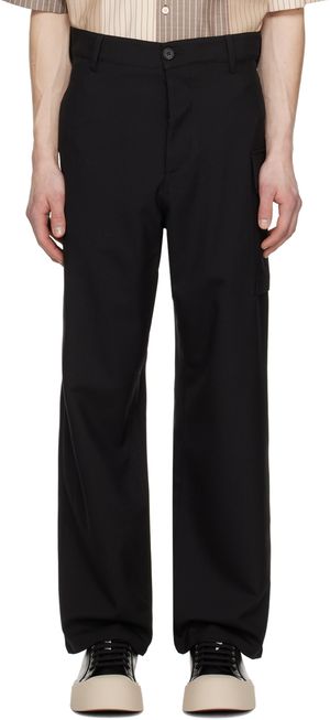 Marni Black Straight-Leg Cargo Pants