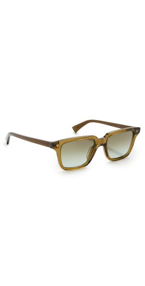 Bottega Veneta Triangle Stud Sunglasses Brown-Brown-Brown One Size