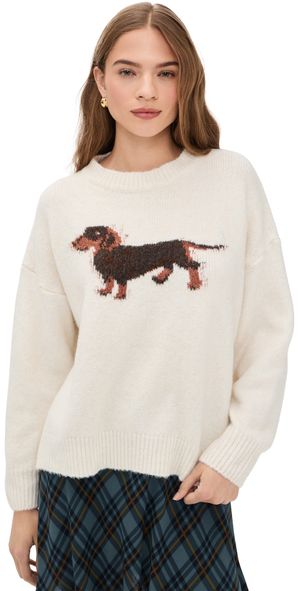 Bailey Rose Dog Sweater Cream S