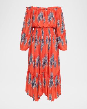 Alyce Off-Shoulder Midi Dress