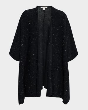 Sequin Cashmere Knit Cape