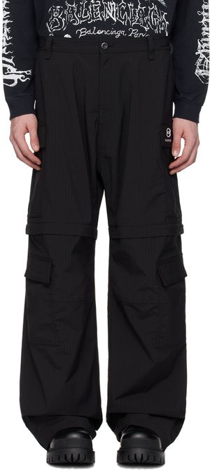Balenciaga Pantalon cargo noir à logo Unity sports