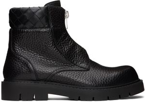Bottega Veneta Black Haddock Ankle Boots
