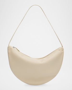 Izzy Small Crescent Shoulder Bag in Leather