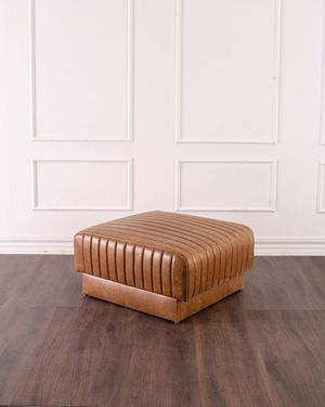 Todd Leather Ottoman