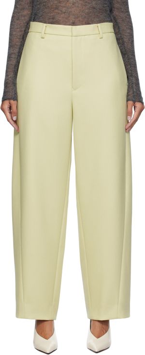 AURALEE Yellow Light Melton Trousers