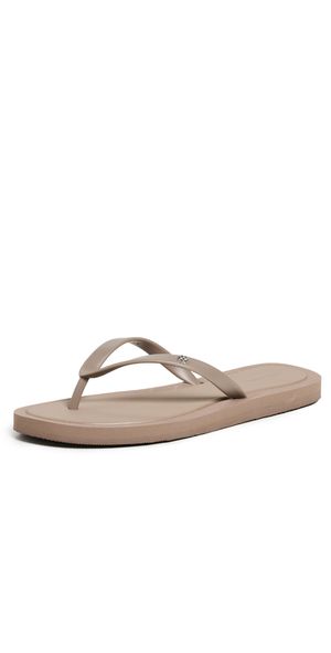 Tory Burch Kira Padded Flip Flops Mountain Grey/Silver 8