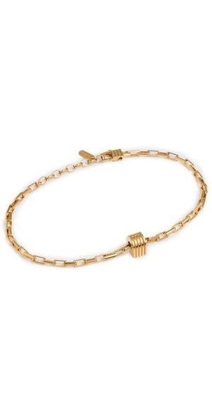 IVI Los Angeles Aurelia Mini Signet Charm Bracelet Yellow Gold One Size